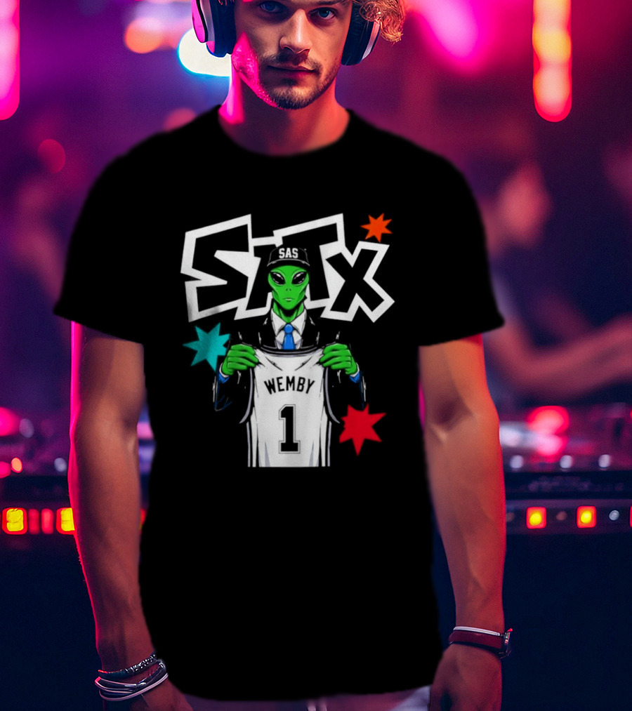 SATX SAS Wemby Alien Holding Wemby 1 Jersey T-Shirt