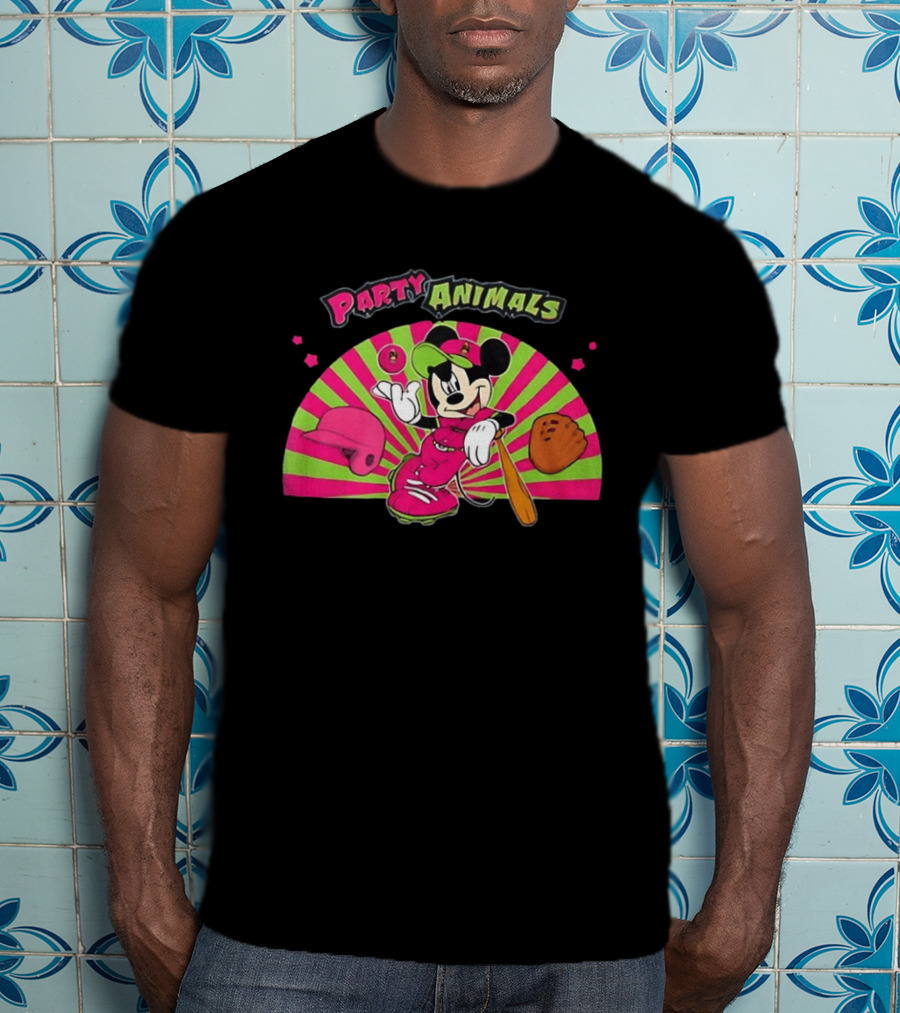 Savannah Party Animals Mickey Mouse Baseball Fun 2026 T-Shirt