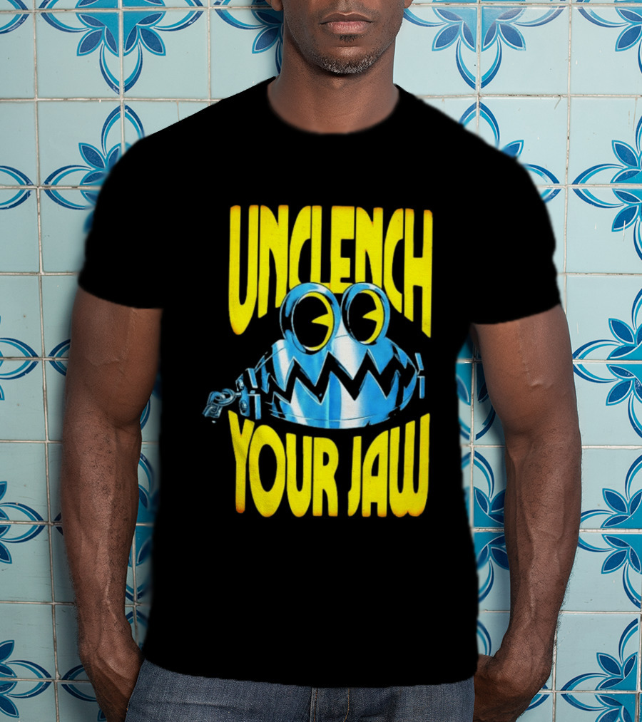 Unclench Your Jaw Blue Metal Trap Cartoon T-Shirt