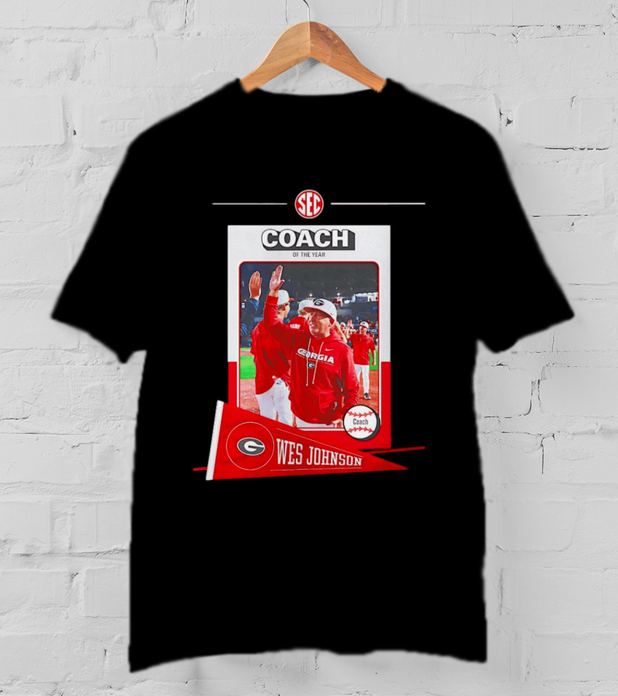 Georgia Bulldogs Wes Johnson SEC Coach Of The Year 2026 T-Shirt