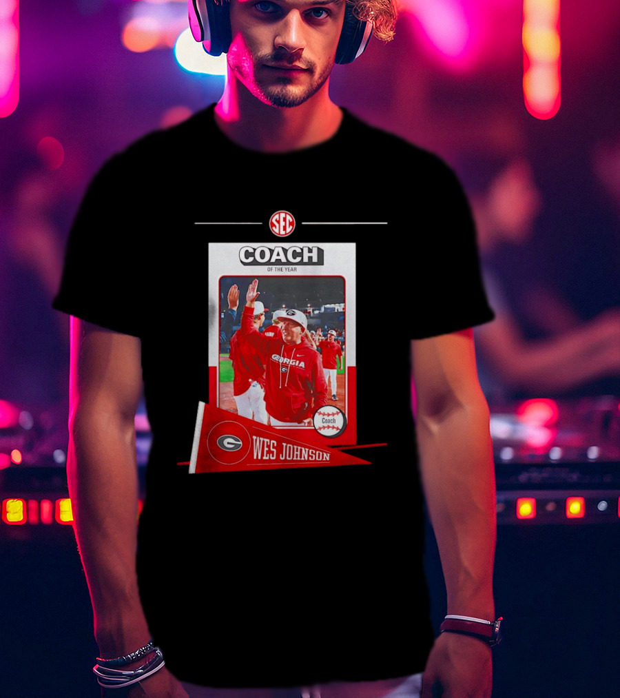 Georgia Bulldogs Wes Johnson SEC Coach Of The Year 2026 T-Shirt