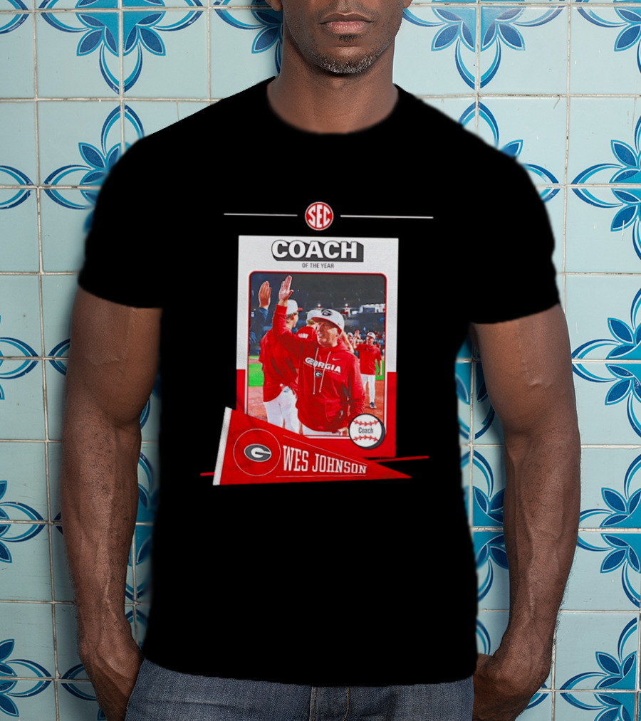 Georgia Bulldogs Wes Johnson SEC Coach Of The Year 2026 T-Shirt