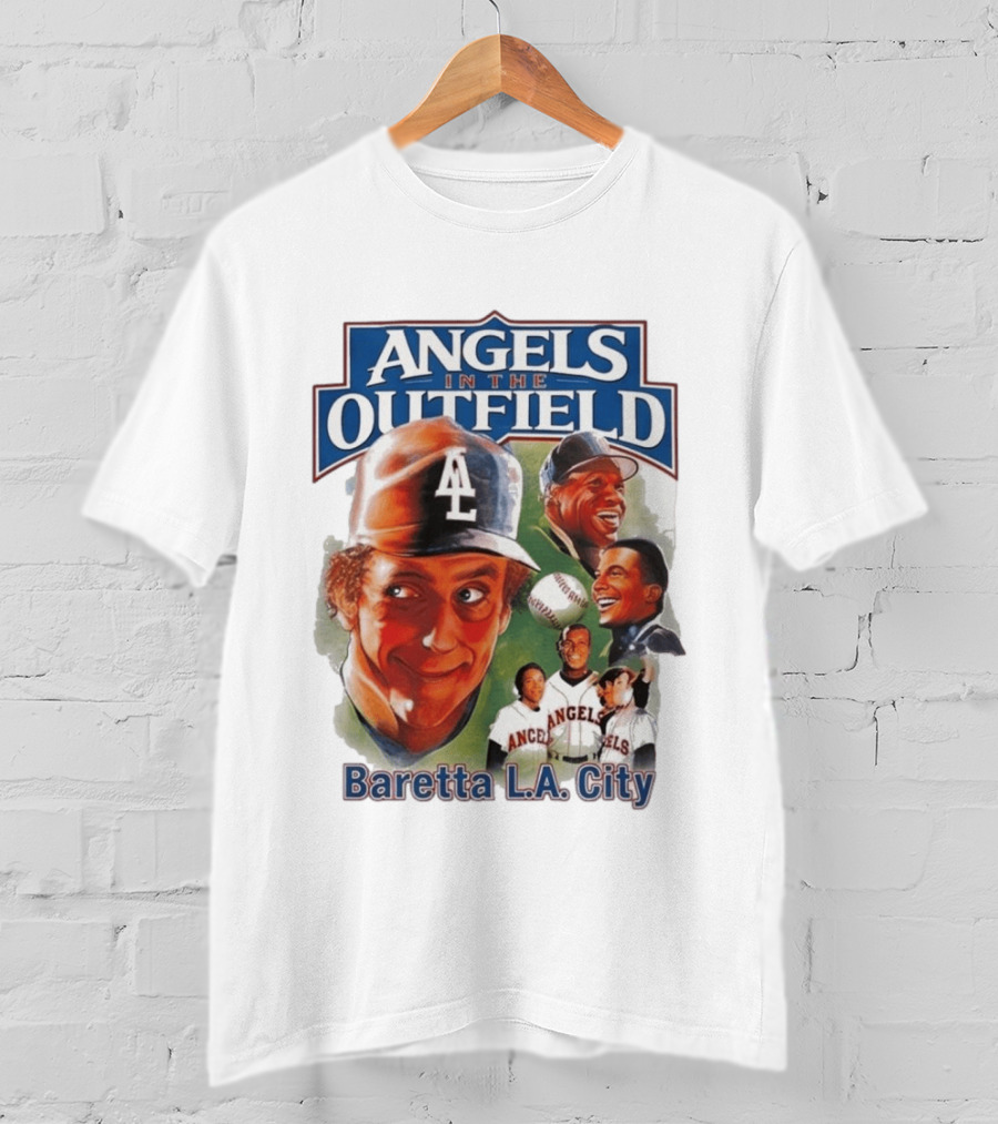 Angels In The Outfield Baretta LA City Players Baseball Movie T-Shirt