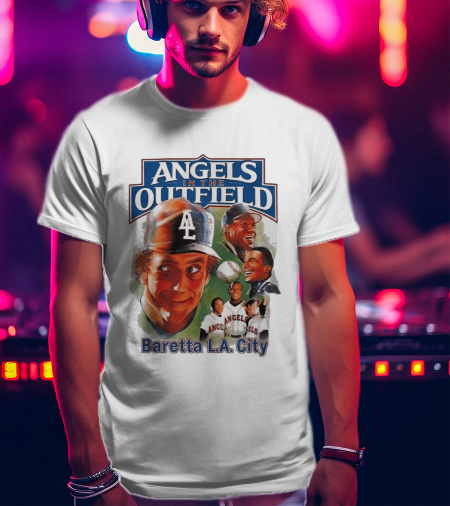 Angels In The Outfield Baretta LA City Players Baseball Movie T-Shirt