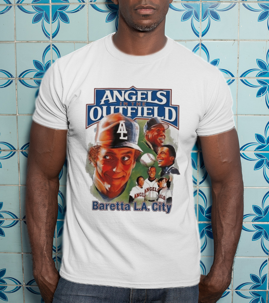 Angels In The Outfield Baretta LA City Players Baseball Movie T-Shirt