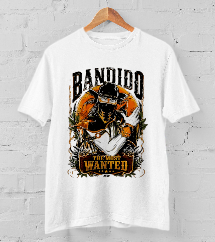 Bandido El Más Buscado The Most Wanted Cowboy Outlaw Western T-Shirt