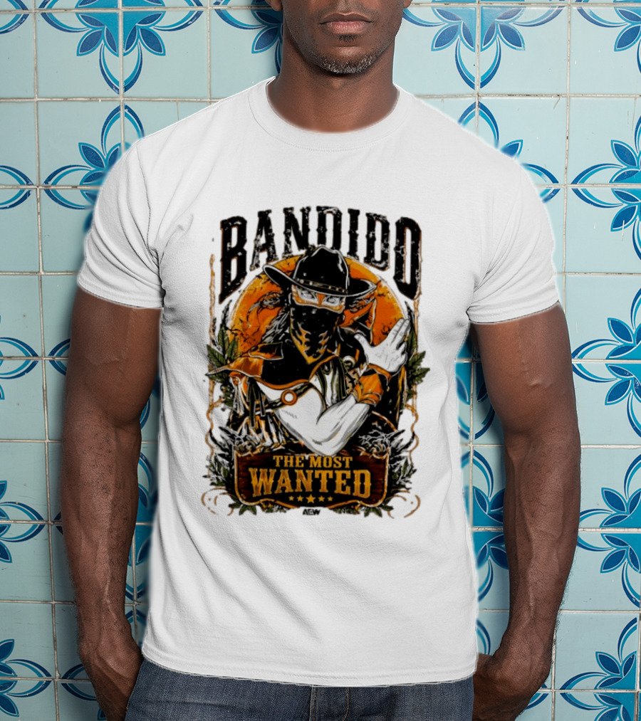 Bandido El Más Buscado The Most Wanted Cowboy Outlaw Western T-Shirt