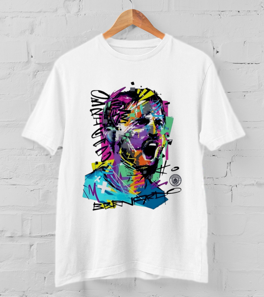Bernardo Silva Manchester City FC 2026 Dynamic Paint Explosion T-Shirt