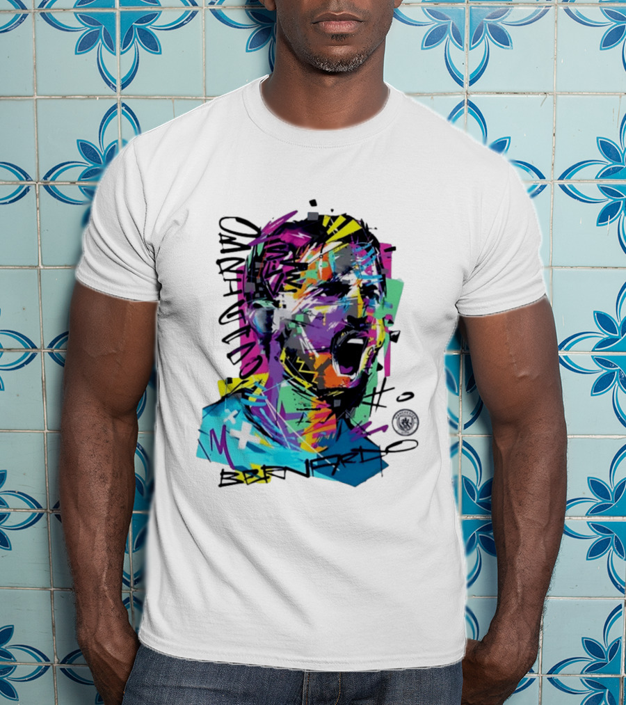 Bernardo Silva Manchester City FC 2026 Dynamic Paint Explosion T-Shirt
