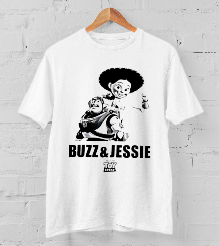Buzz Lightyear Jessie Toy Story Disney Cartoon Characters T-Shirt