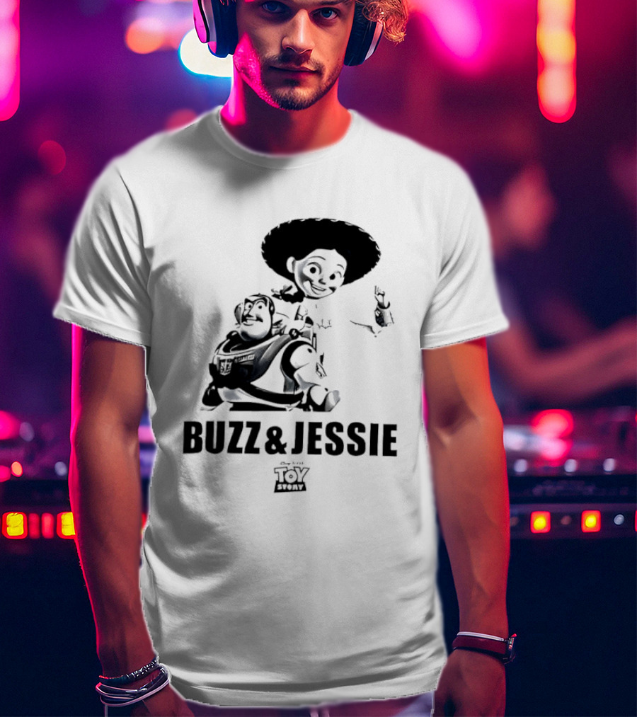 Buzz Lightyear Jessie Toy Story Disney Cartoon Characters T-Shirt