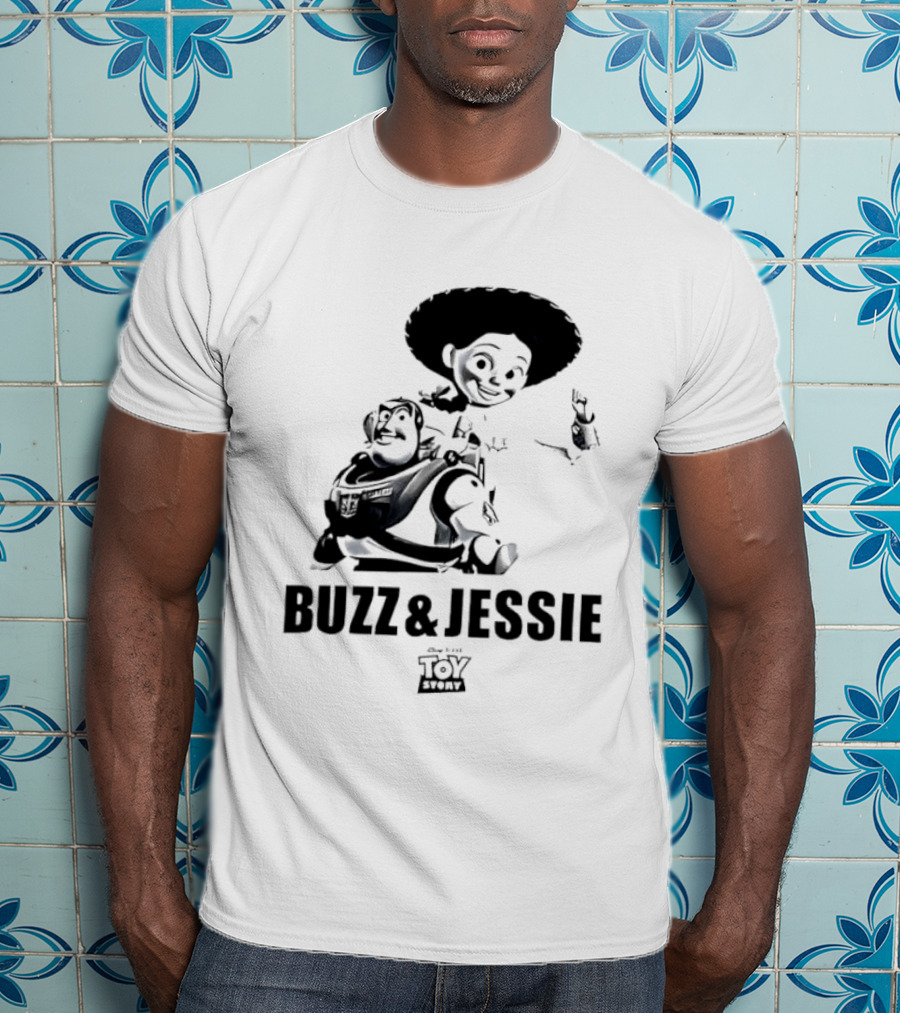 Buzz Lightyear Jessie Toy Story Disney Cartoon Characters T-Shirt