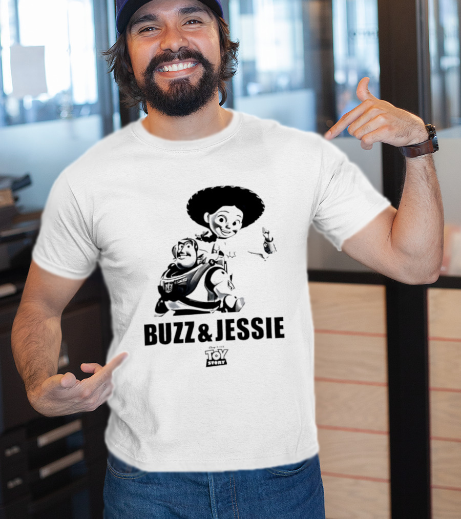 Buzz Lightyear Jessie Toy Story Disney Cartoon Characters T-Shirt