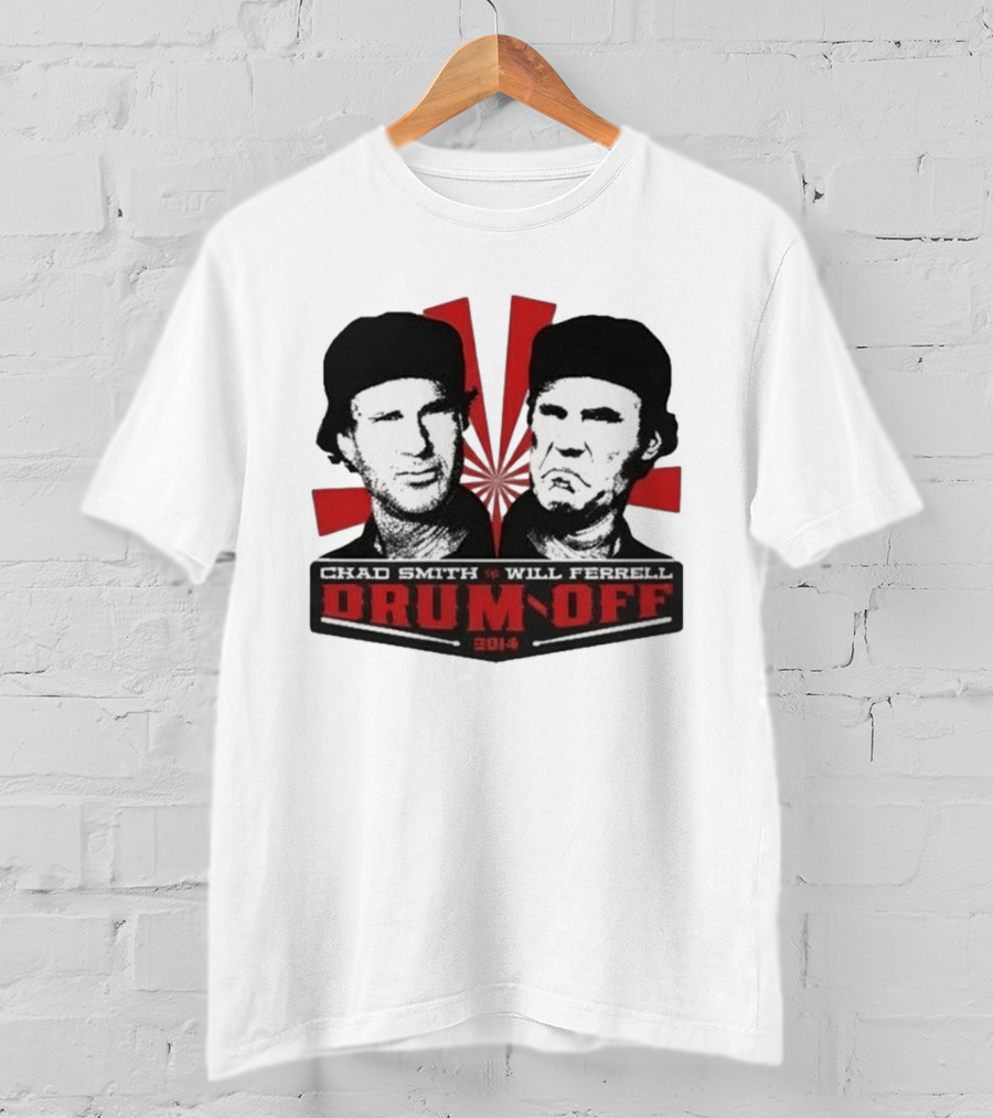 Chad Smith Will Ferrell Drum Off 2014 Event T-Shirt