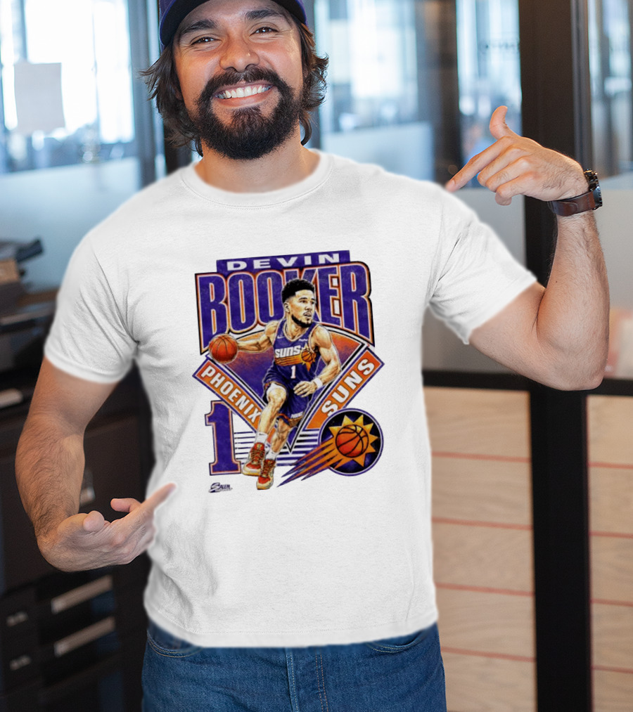Devin Booker Phoenix Suns Basketball Number 1 Jersey T-Shirt