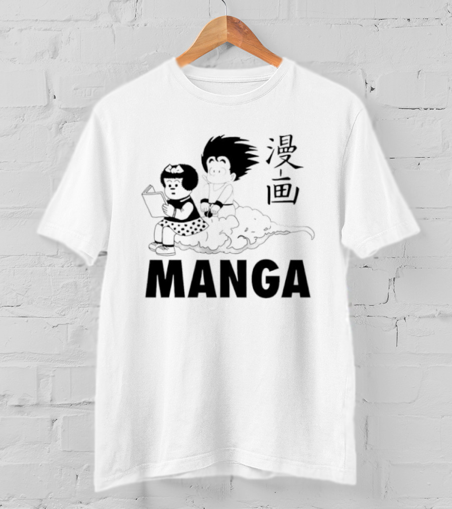 Manga Characters Riding Nimbus Cloud Goku T-Shirt