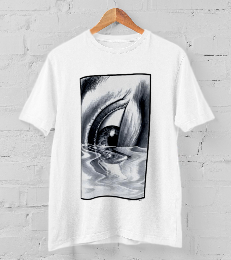 Drowning Eye 1997 Monochrome Reflection Water Ripple T-Shirt