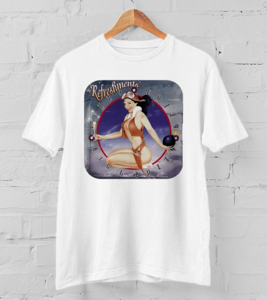 The Refreshments Fizzy Fuzzy Big & Buzzy 1996 Album Cover Vintage Pin Up T-Shirt