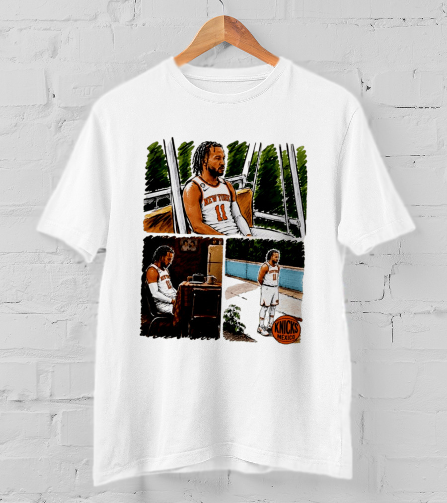 Jalen Brunson New York Knicks NBA Mexico Waiting For The Next Victim Meme T-Shirt