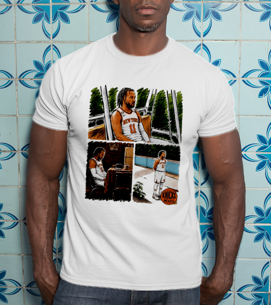 Jalen Brunson New York Knicks NBA Mexico Waiting For The Next Victim Meme T-Shirt