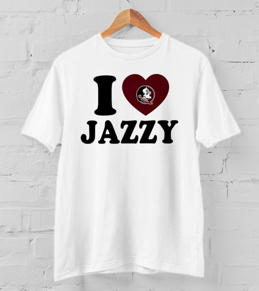 I Love Jazzy Florida State Heart Fan Pride T-Shirt