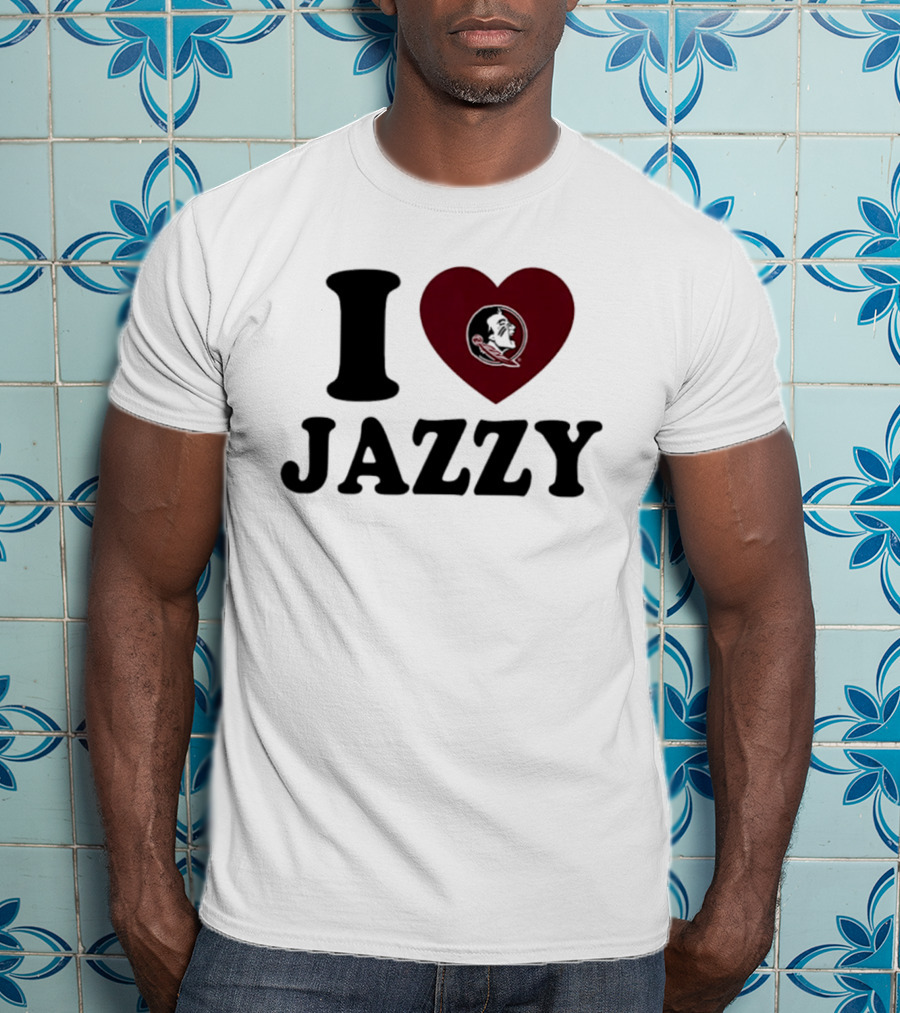 I Love Jazzy Florida State Heart Fan Pride T-Shirt