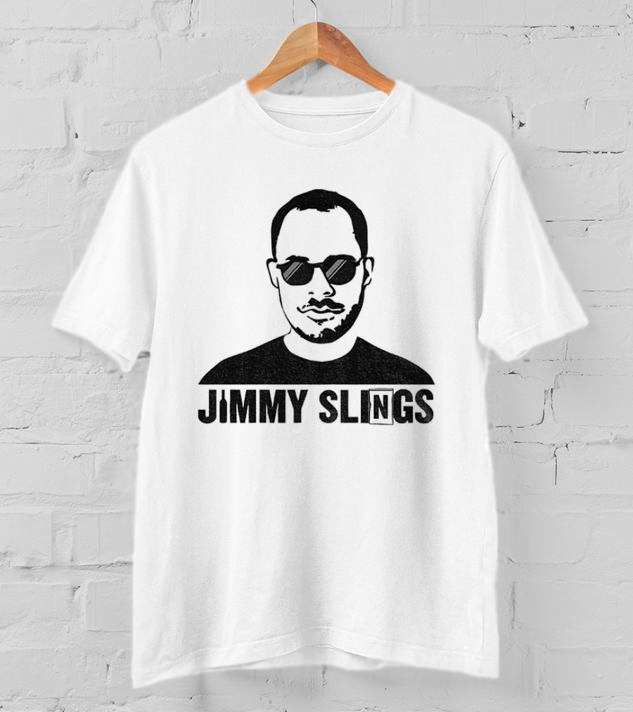 Jimmy Slings Sketch Portrait With Sunglasses T-Shirt