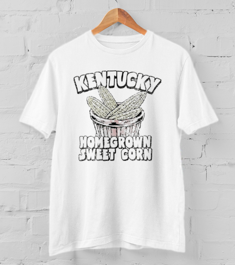Kentucky Homegrown Sweet Corn Rustic Farm Basket T-Shirt