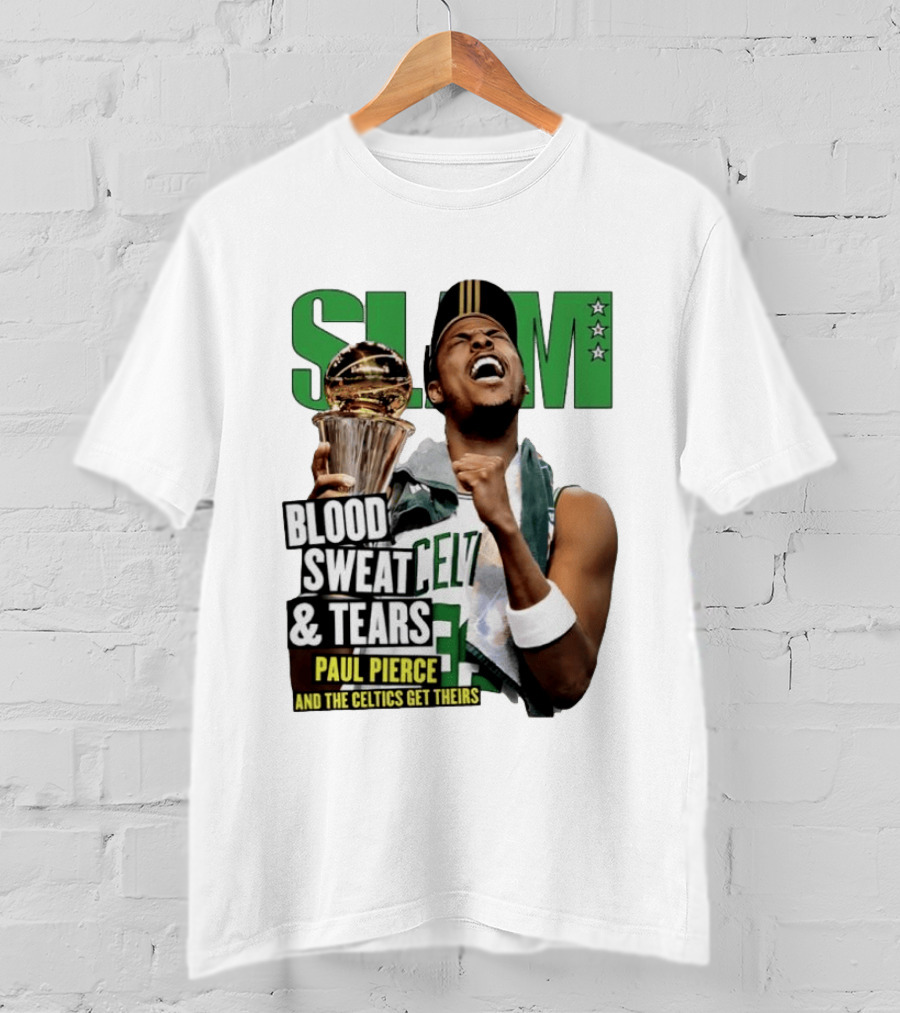 Paul Pierce SLAM Blood Sweat & Tears Celtics Champions T-Shirt