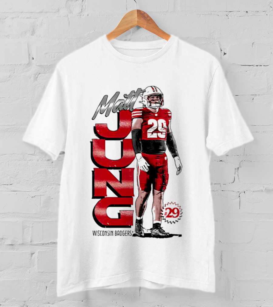 Matt Jung Wisconsin Badgers Football NCAA 29 T-Shirt