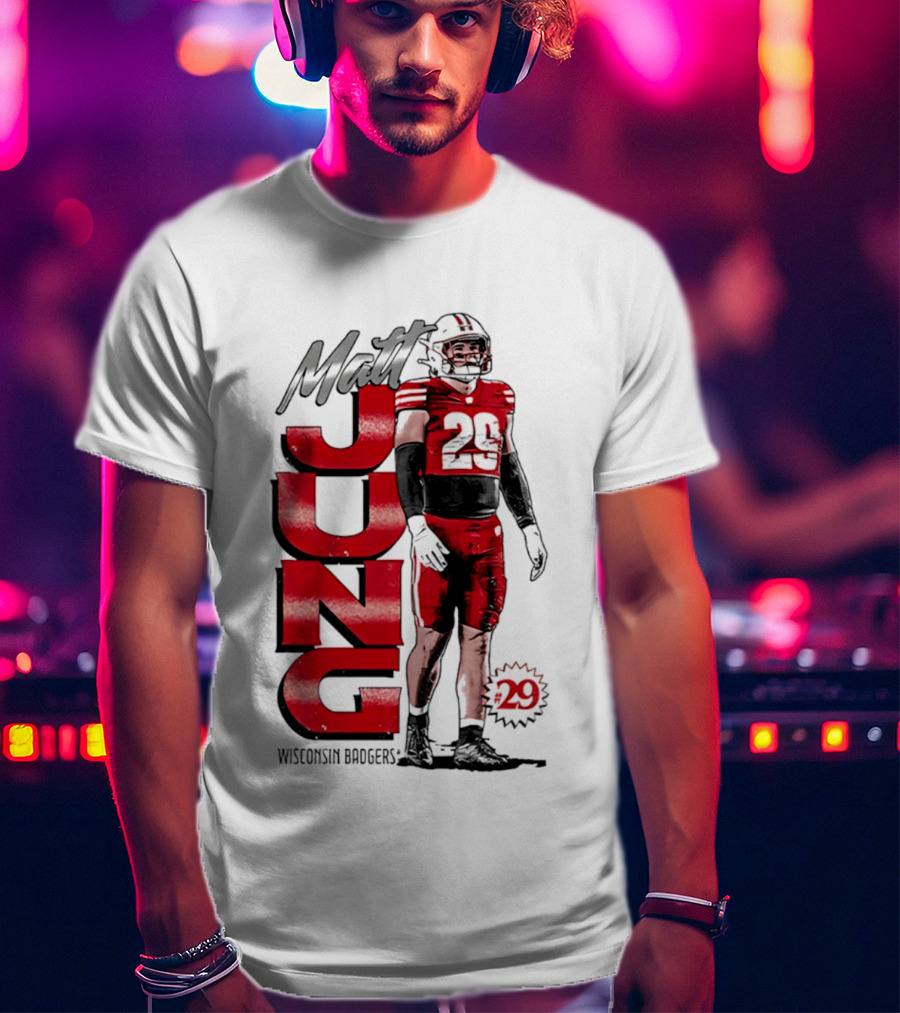 Matt Jung Wisconsin Badgers Football NCAA 29 T-Shirt