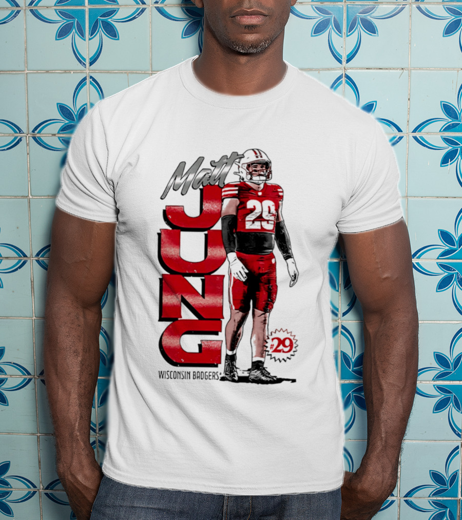 Matt Jung Wisconsin Badgers Football NCAA 29 T-Shirt