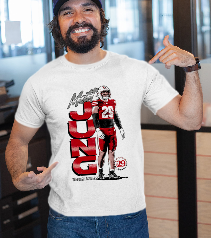 Matt Jung Wisconsin Badgers Football NCAA 29 T-Shirt