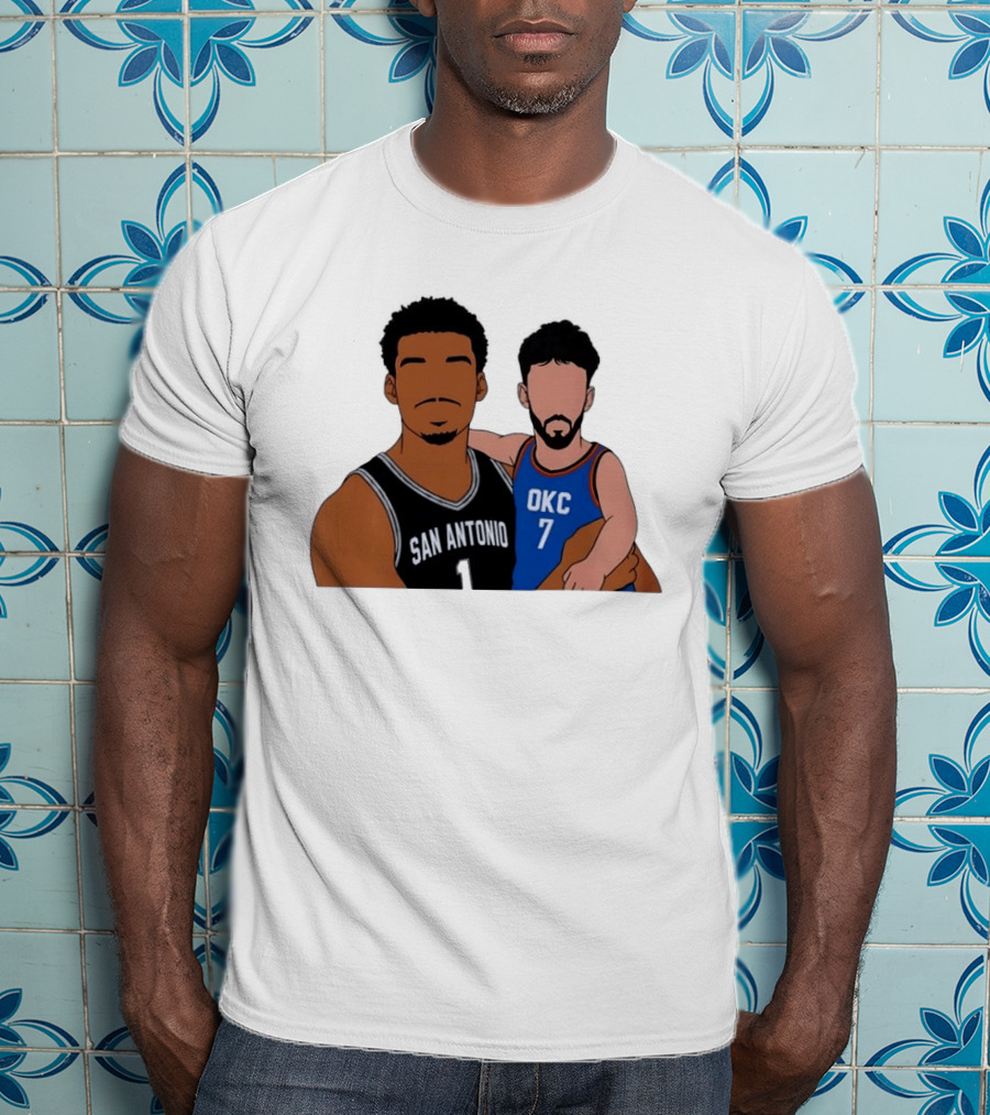 San Antonio Victor Wembanyama OKC Chet Holmgren Basketball T-Shirt