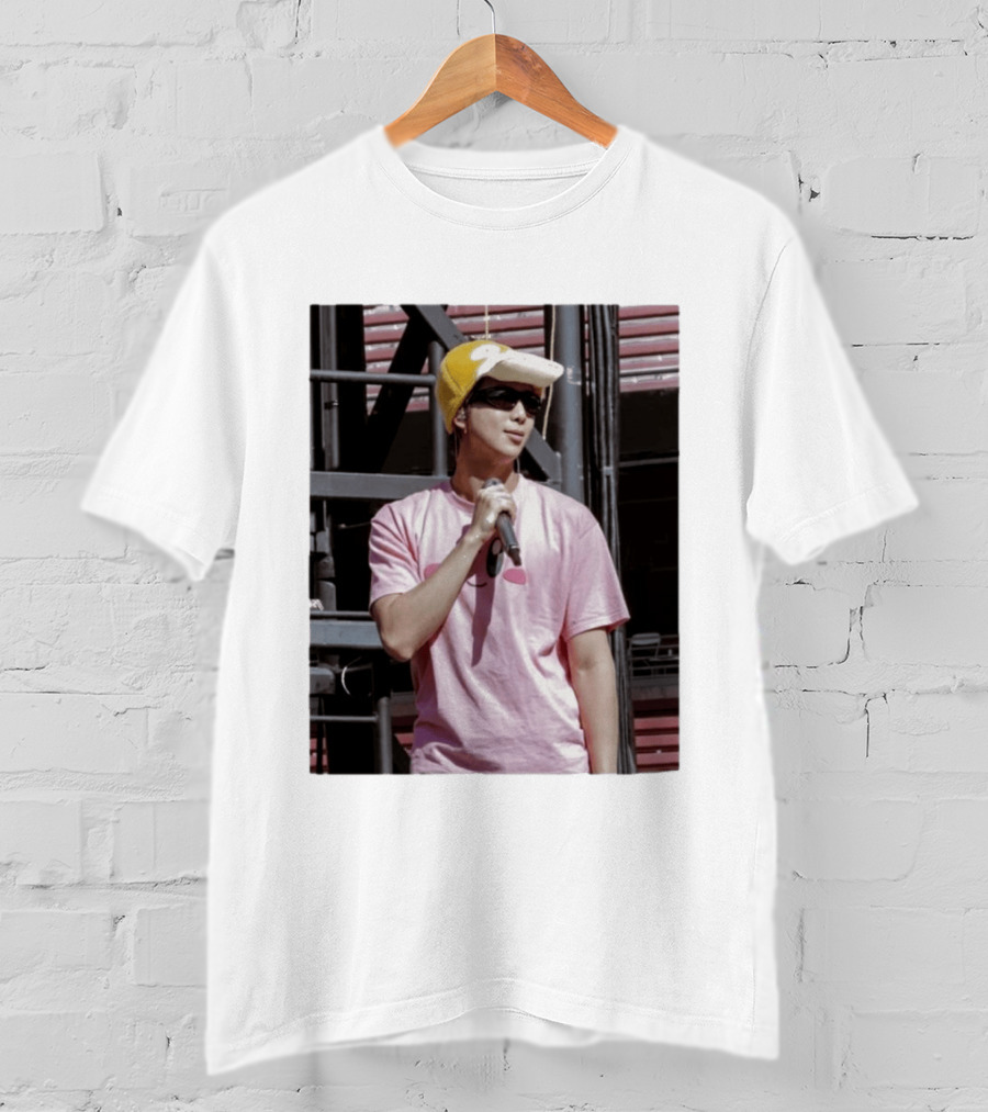 Namjoon Wearing Psyduck Hat Pink T T-Shirt