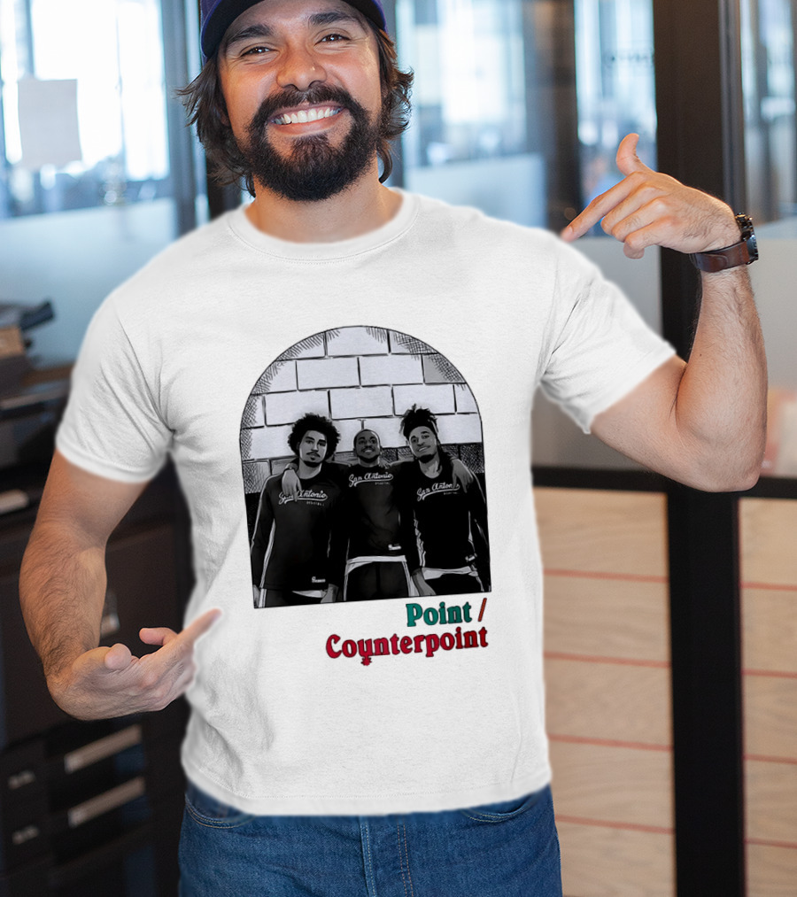 San Antonio Spurs Basketball Player Trio Point Counterpoint T-Shirt