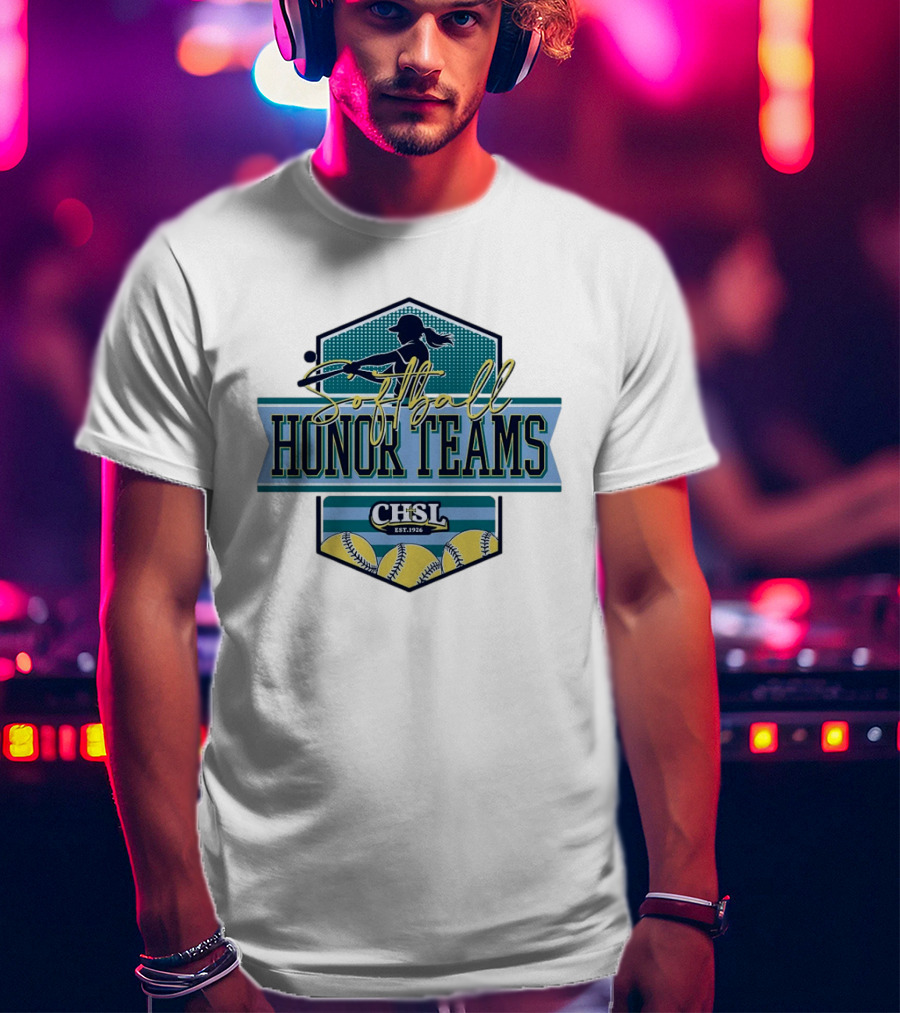 Softball Honor Teams CHSL Est. 1926 With Player Silhouette And Softballs T-Shirt