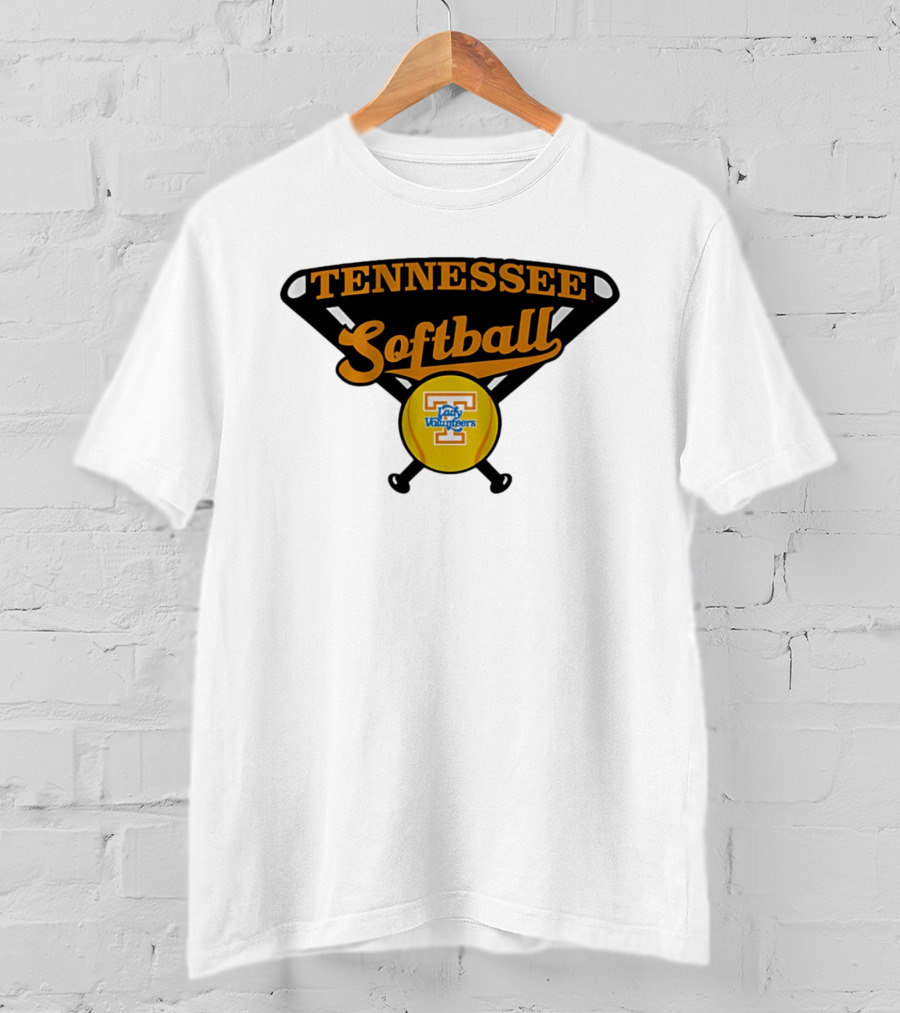 Tennessee Lady Volunteers Softball Crossed Bats T-Shirt