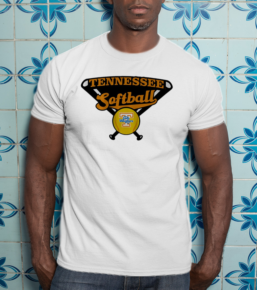 Tennessee Lady Volunteers Softball Crossed Bats T-Shirt