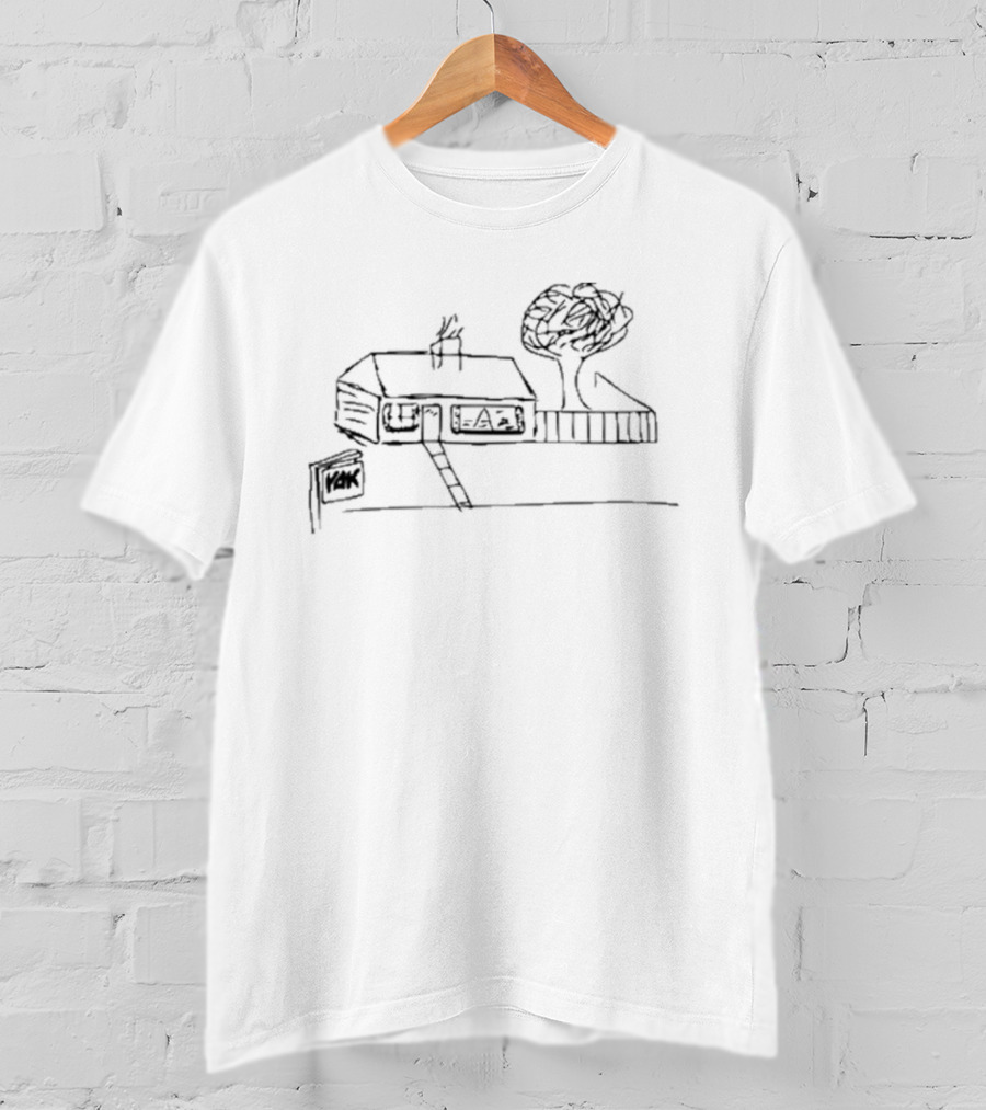 Yak House Paint Drawing Rustic Charm T-Shirt