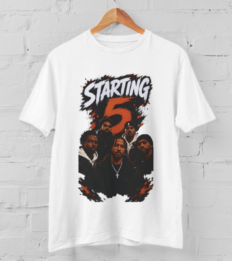Starting 5 Basketball Hoop Squad Court Commanders New York Knicks T-Shirt