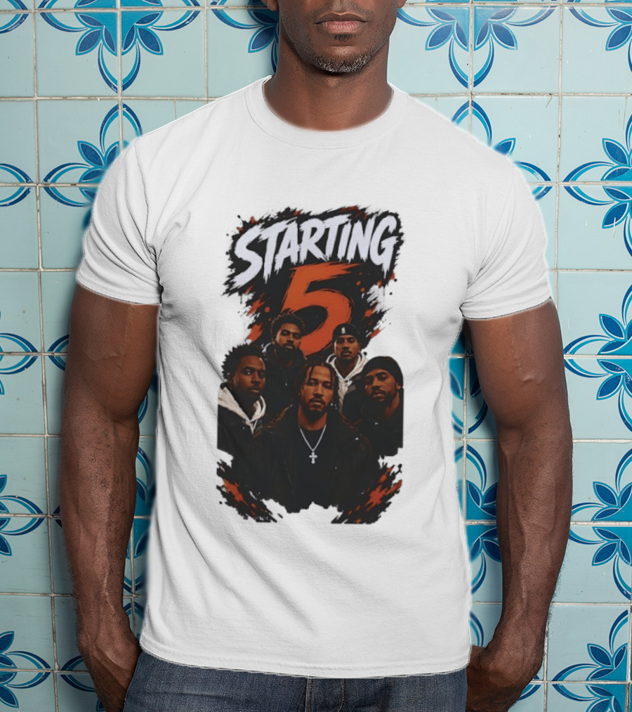 Starting 5 Basketball Hoop Squad Court Commanders New York Knicks T-Shirt