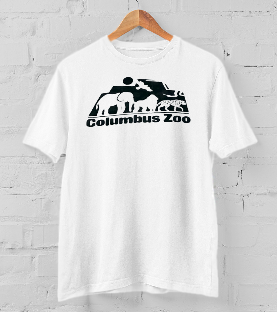 Columbus Zoo Elephant Lion Leopard Scenery T-Shirt