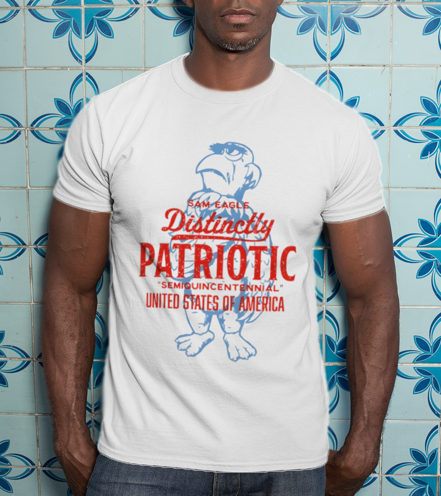 Sam Eagle Distinctly Patriotic Semiquincentennial United States Of America T-Shirt
