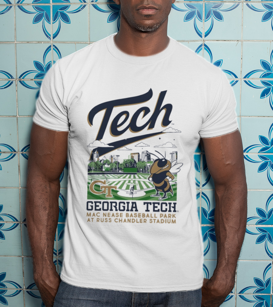 Georgia Tech Yellow Jackets Mac Nease Baseball Park Russ Chandler Stadium T-Shirt