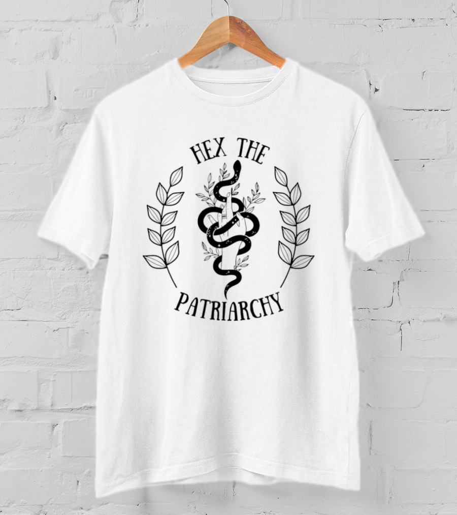 Hex The Patriarchy Snake With Leafy Hand T-Shirt