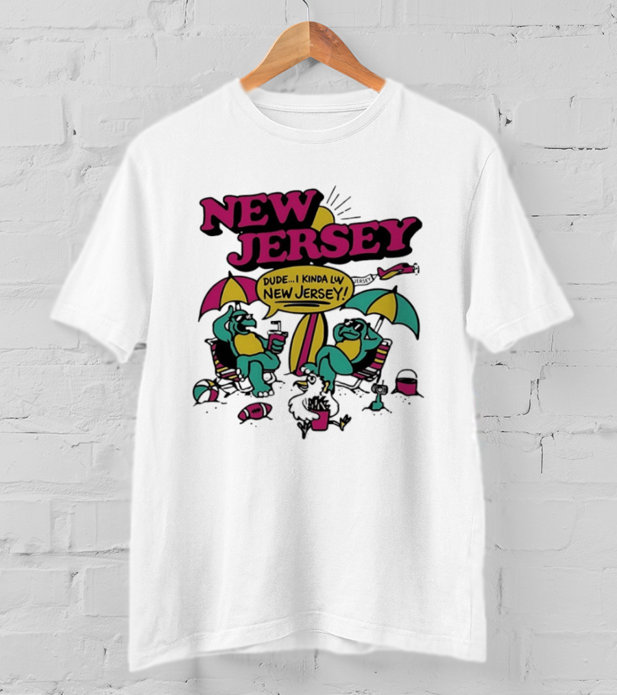 New Jersey Dude I Kinda Luv Beach Vibes With Beach Animals T-Shirt