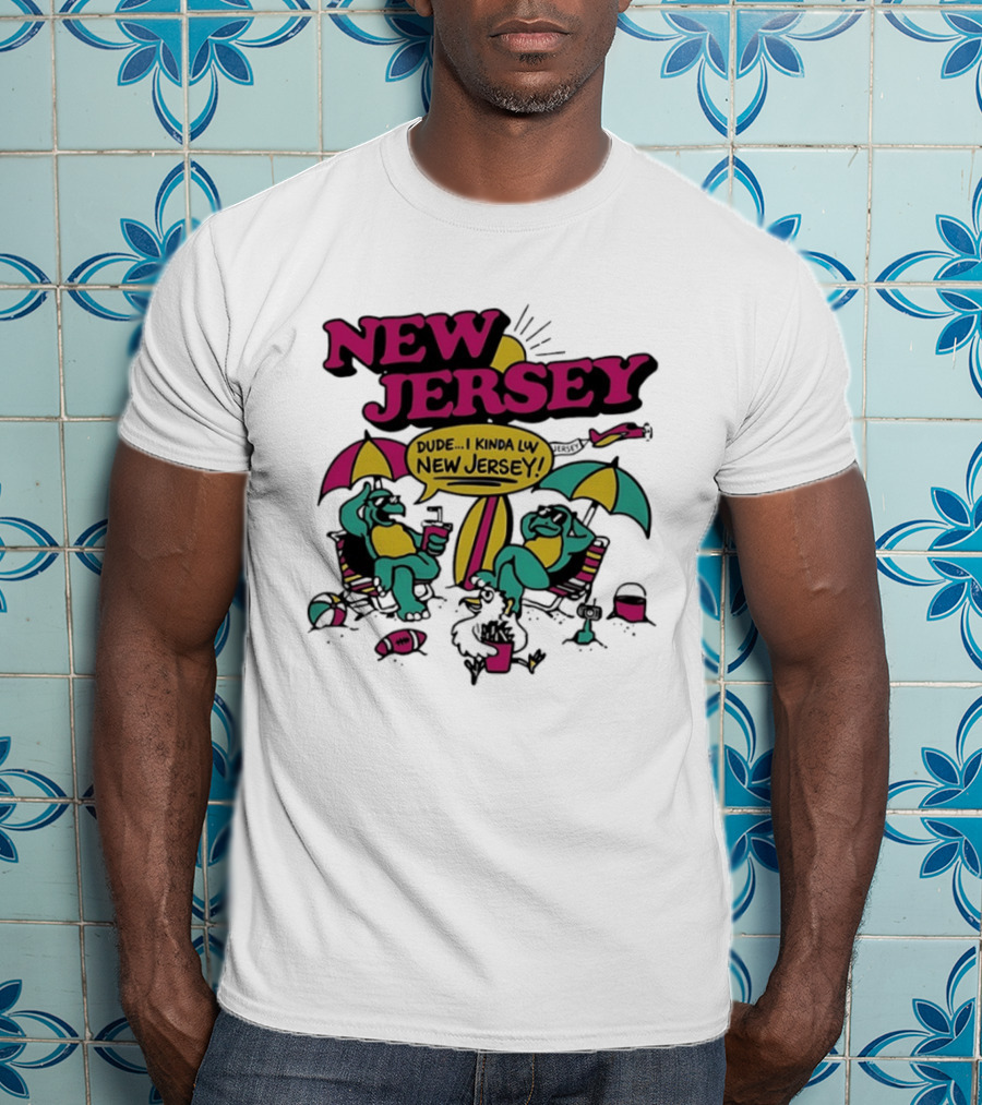 New Jersey Dude I Kinda Luv Beach Vibes With Beach Animals T-Shirt