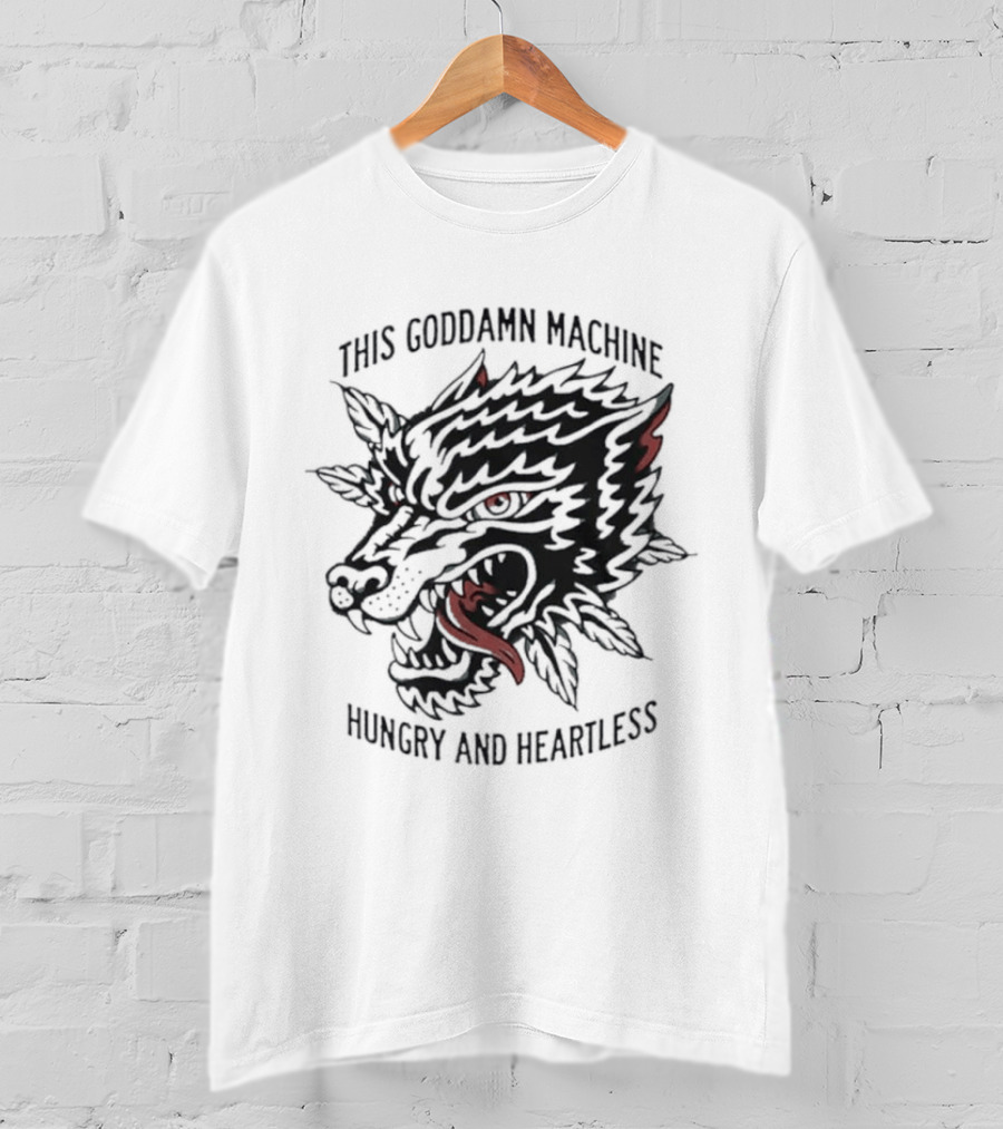 The Wonder Years This Goddamn Machine Wolf Head Hungry And Heartless T-Shirt