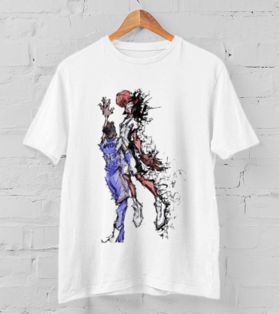 Oklahoma Basketball Number 25 Exploding Sketch Dunk Dynamic Sports T-Shirt